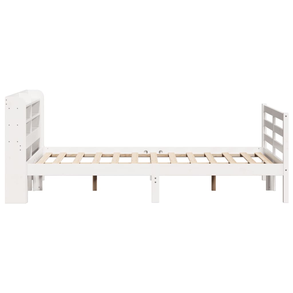 Bed Frame with Headboard without Mattress White 120x200 cm